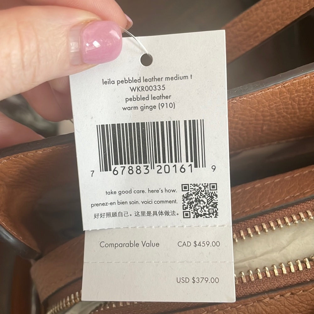 Brand New Kate Spade Satchel - Tan Leather - Picture 4 of 5